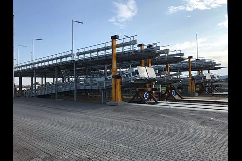 The Lužianky terminal offers storage and warehousing space, with four tracks able to accommodate 700 m long trains and two double-deck ramps for loading automotive wagons ramps.